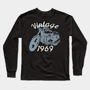 Vintage 1969 Motorcycle 50th Birthday Shirt Long Sleeve T-Shirt